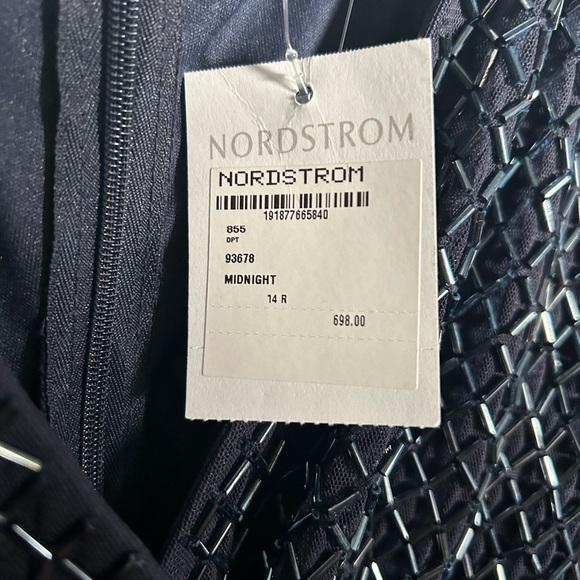 Mac Duggal 93678 NWT BEADED SHORT SLEEVE COLUMN GOWN - Picture 6 of 6